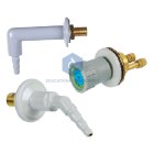 Panel Mounted Valve, 45° Nozzle & 90° Elbow for Fume Hood